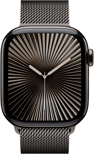 Умные часы Apple Watch Series 10 (46mm) Titanium with Milanese Loop (сланцевый) S/M, без RuStore