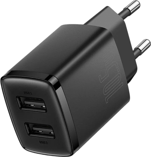 Зарядное устройство Baseus Compact Charger 2U 10.5W (черный)