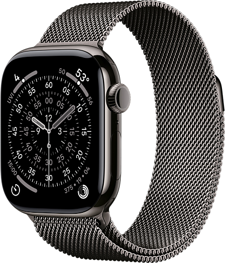 Умные часы Apple Watch Series 11 Titanium 46mm with Milanese Loop (сланцевый) M/L