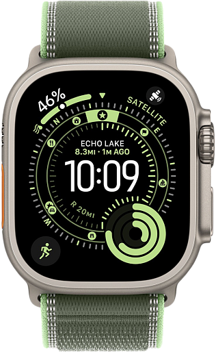 Умные часы Apple Watch Ultra 3 (Natural) 49mm походная петля (зеленый) S/M