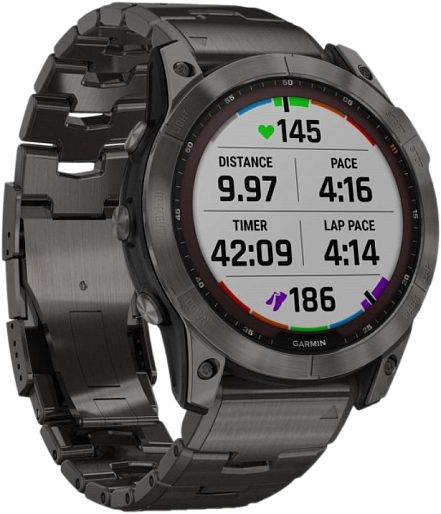 Умные часы Garmin Fenix 7X Sapphire Solar (серый)