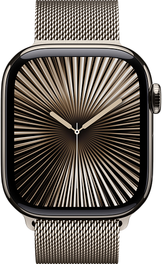 Умные часы Apple Watch Series 10 (42mm) Titanium with Milanese Loop (природный), без RuStore