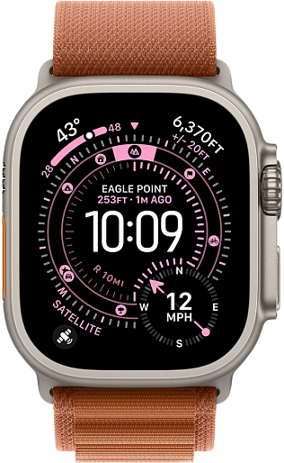 Умные часы Apple Watch Ultra 3 (Natural) 49mm альпийская петля (терракотовый) Small