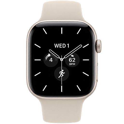 Умные часы Apple Watch Series 12 42mm (Pearl White Ceramic Case) with Sand Sport Band (S/M)