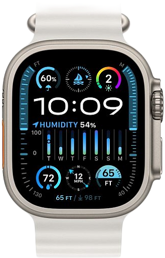 Умные часы Apple Watch Ultra 2 49mm океаническая петля (белый)