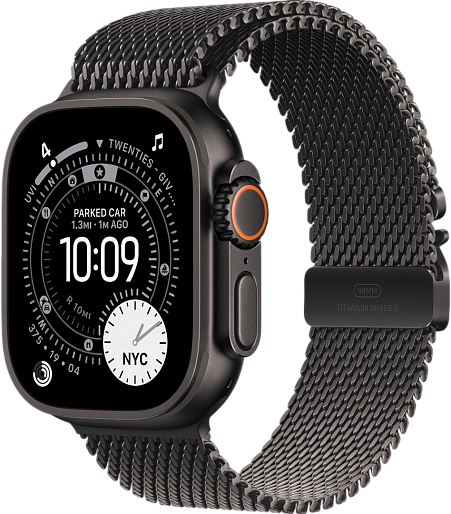 Умные часы Apple Watch Ultra 3 (Black) 49mm миланская петля (черный) Small, без RuStore