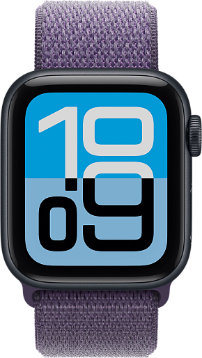 Умные часы Apple Watch SE 3 40mm with Sport Loop (черный/фиолетовый)