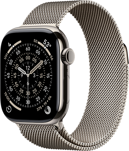 Умные часы Apple Watch Series 11 Titanium 46mm with Milanese Loop (природный) M/L