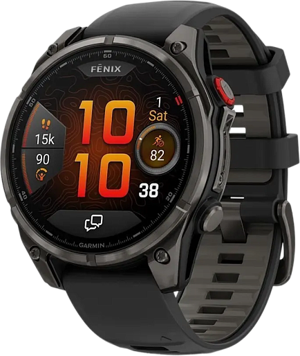 Умные часы Garmin Fenix 8 Pro 47mm Amoled Sapphire DLC (черный/серый)