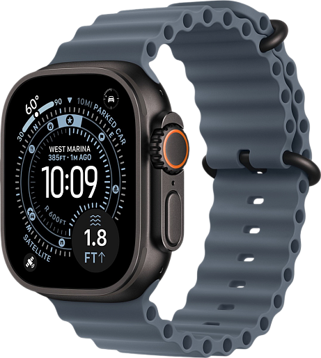 Умные часы Apple Watch Ultra 3 (Black) 49mm океаническая петля (синий)