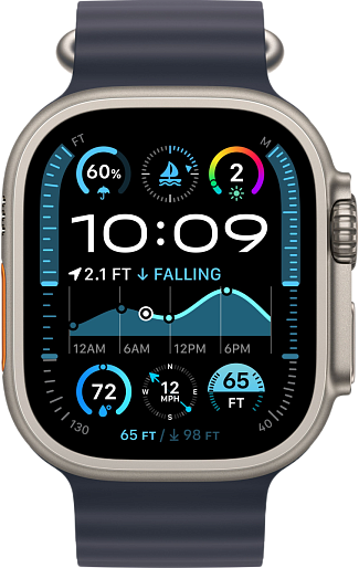 Умные часы Apple Watch Ultra 2 (2024) Natural 49mm океаническая петля (синий) Б/У