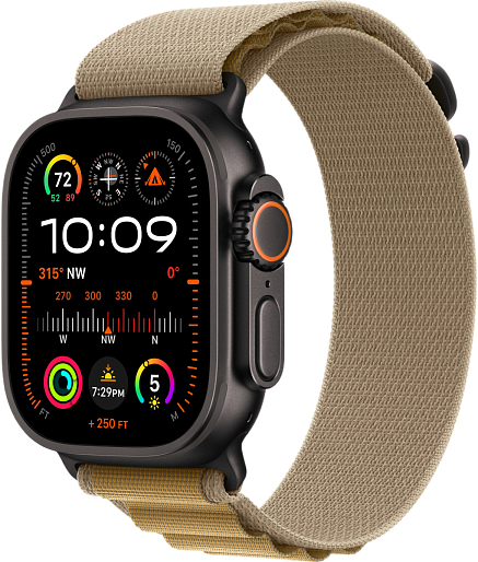 Умные часы Apple Watch Ultra 2 (2024) Black 49mm альпийская петля (коричневый) Large, без RuStore
