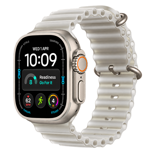 Умные часы Apple Watch Ultra 4 49mm (Natural Titanium Case) with Translucent Gray Ocean Band