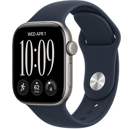 Умные часы Apple Watch Series 12 42mm (Space Gray Aluminum Case) with Navy Blue Sport Band (M/L)