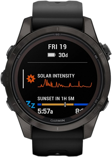 Умные часы Garmin ️FENIX 7S Pro Sapphire Solar (черный)