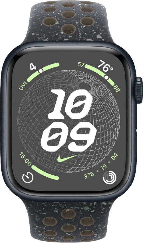 Умные часы Apple Watch Series 9 41mm Aluminium with Nike Sport Band (черный) S/M