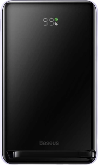 Внешний аккумулятор Baseus Magnetic Bracket Wireless Fast Charge Power Bank с кабелем (10000 mAh, фиолетовый)