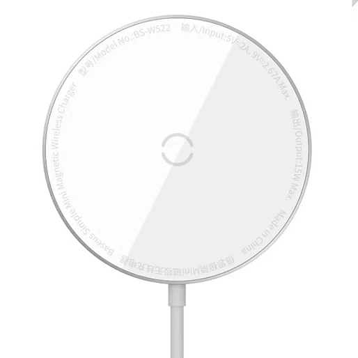 Беспроводная зарядка Baseus simple wireless charger for iphone 12/13 (белый) 