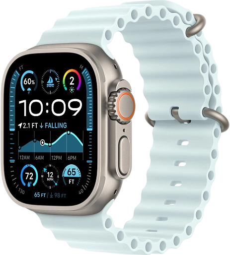 Умные часы Apple Watch Ultra 2 (2024) Natural 49mm океаническая петля (голубой)