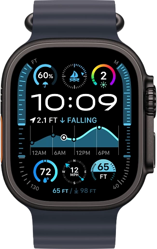 Умные часы Apple Watch Ultra 2 (2024) Black 49mm океаническая петля (синий)